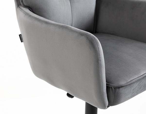 HR250W Grafit modern velúr szék fekete lábbal