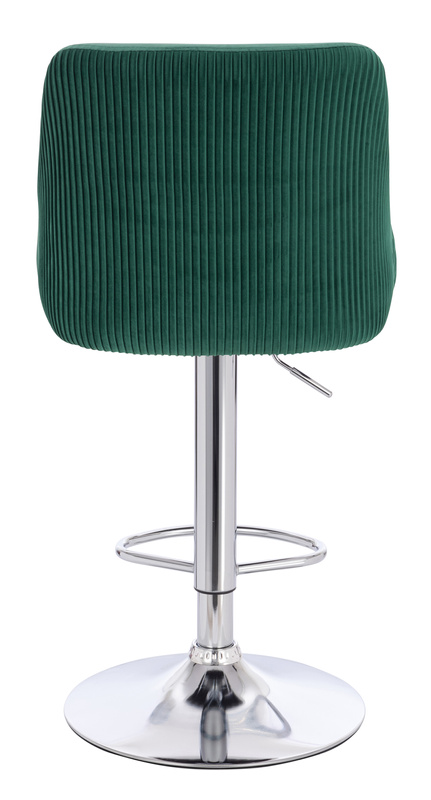 HR920W Sötétzöld Modern Velúr Szék Krómozott lábbal