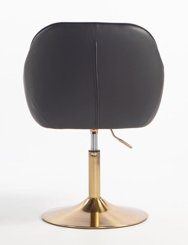 HR2055N Fekete Modern Műbőr Szék Aany lábbal