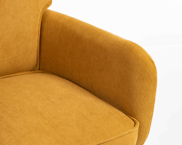 HR250N Curry Sárga Prémium Kordbársony Fekete Lábbal