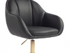 HR2055K Fekete Modern Műbőr Szék Aany lábbal