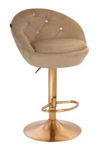 HR948W Latte Modern Velúr Szék Arany lábbal