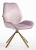 HR350 CSILLAGLÁB Halványlila modern velúr szék arany lábbal