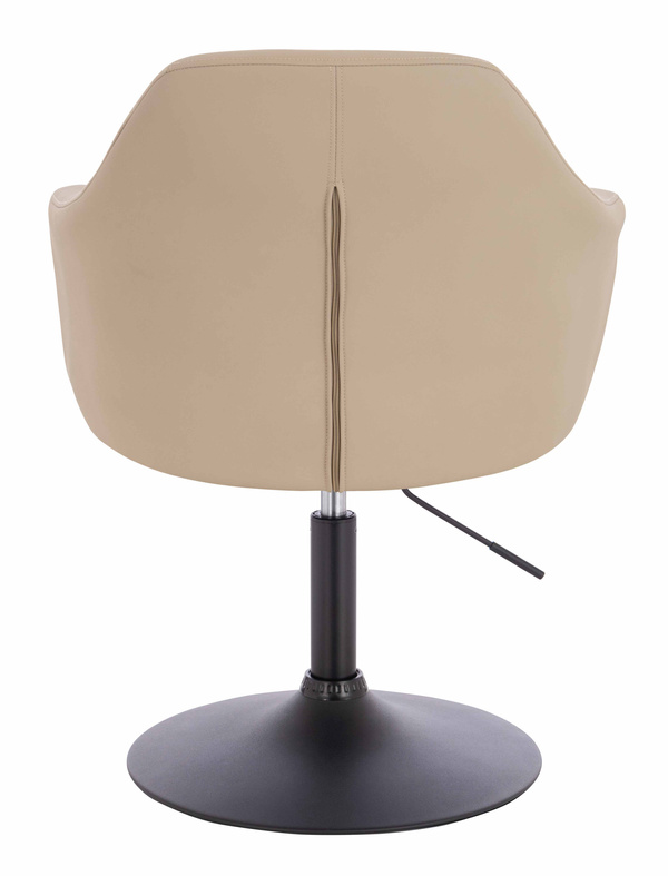 HR831N Krémszínű Műbőr Premium Soft szék fekete lábbal