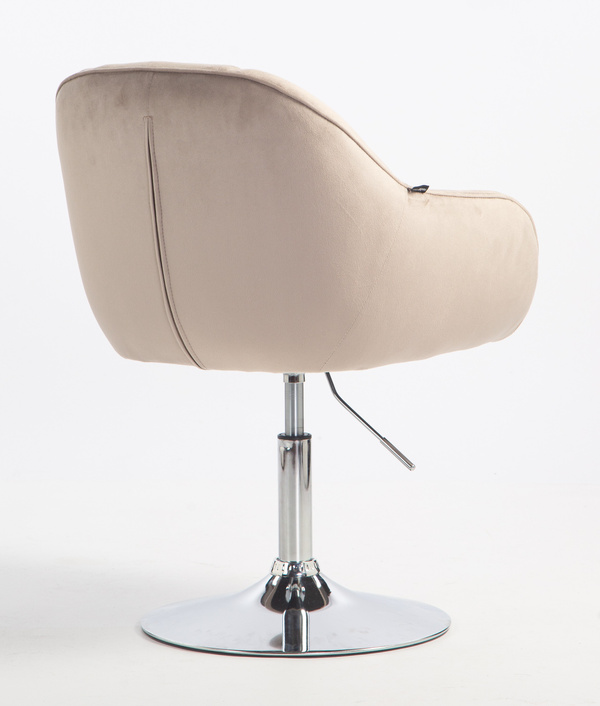 HR2055N Latte Modern Velúr Szék Krómozott lábbal