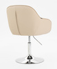 HR2055N Krémszínű Modern Műbőr Szék Krómozott lábbal