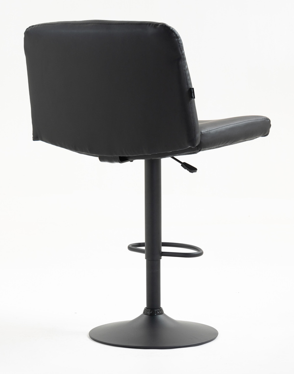 HR150W Fekete Modern Műbőr Szék Fekete lábbal
