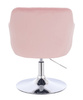 HR190N Púder Rózsaszín Modern Velúr Szék Krómozott lábbal