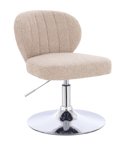 HR193N Latte modern boucle szék krómozott lábbal