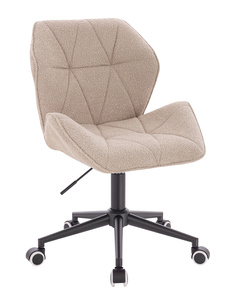 HR212K Latte modern boucle szék fekete lábbal