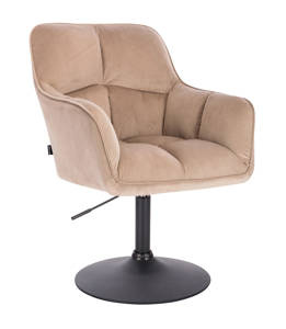 HR550N Latte modern velúr szék fekete lábbal