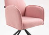 HR280 CSILLAGLÁB Púder Rózsaszín modern boucle szék fekete lábbal