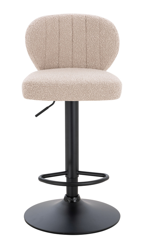 HR193W Latte modern boucle szék fekete lábbal