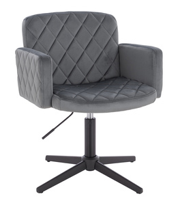 HR802CROSS Grafit Modern Velúr Szék Fekete lábbal