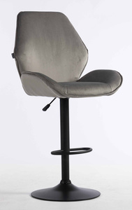 HR350W Acél modern velúr szék fekete lábbal