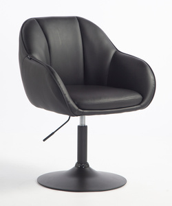 HR2055N Fekete Modern Műbőr Szék Fekete lábbal