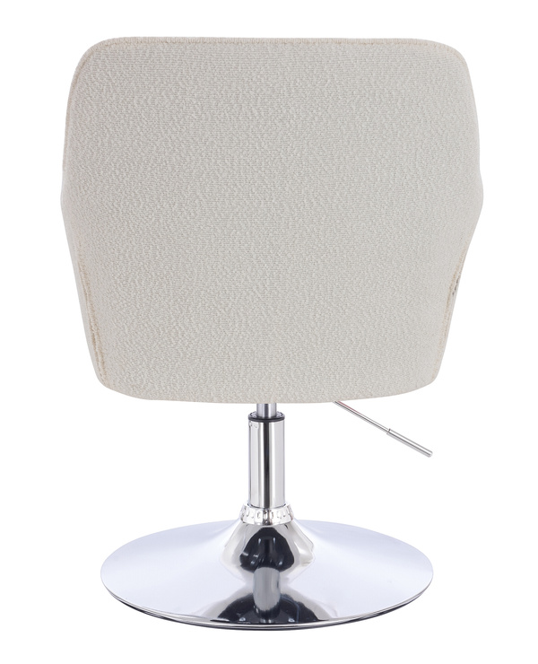 HR550N Krémszínű modern boucle szék krómozott lábbal
