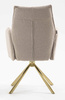 HR280 CSILLAGLÁB Latte modern boucle szék arany lábbal