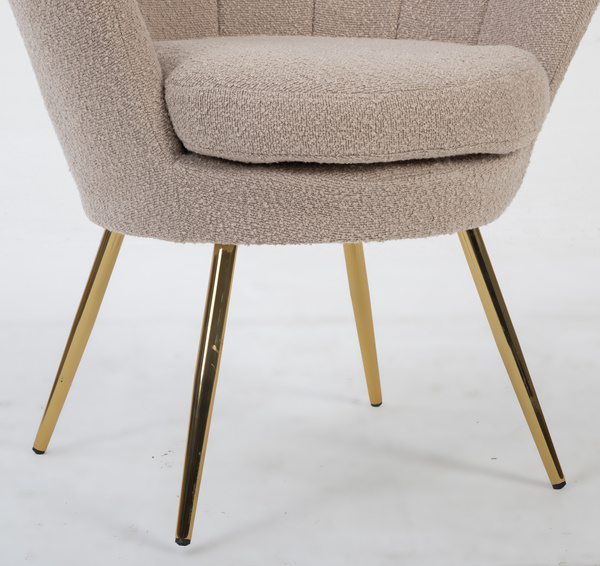 FREY latte modern boucle szék arany lábbal