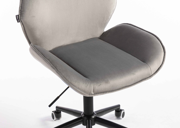 HR350K Acél modern velúr szék fekete lábbal
