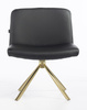 HR150 CSILLAGLÁB Fekete Modern Velúr Szék Arany lábbal