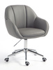 HR2055K Szürke Modern Műbőr Szék Krómozott lábbal