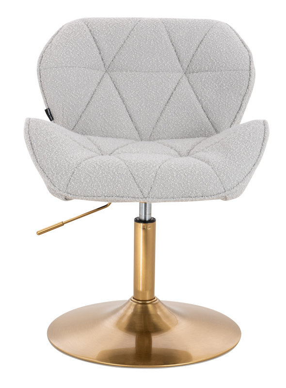 HR111N Szürke modern boucle szék arany lábbal