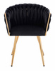 HR750 Szék Arany lábakkal Fekete velúr