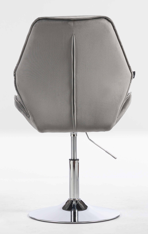 HR350N Acél modern velúr szék krómozott lábbal