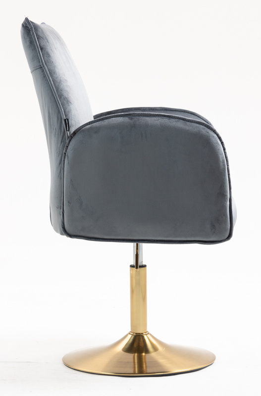 HR280N Grafit Modern Velúr Szék Arany lábbal