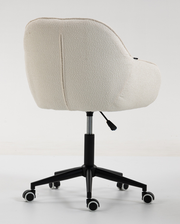 HR2055K Krémszínű Modern Boucle Szék Fekete lábbal