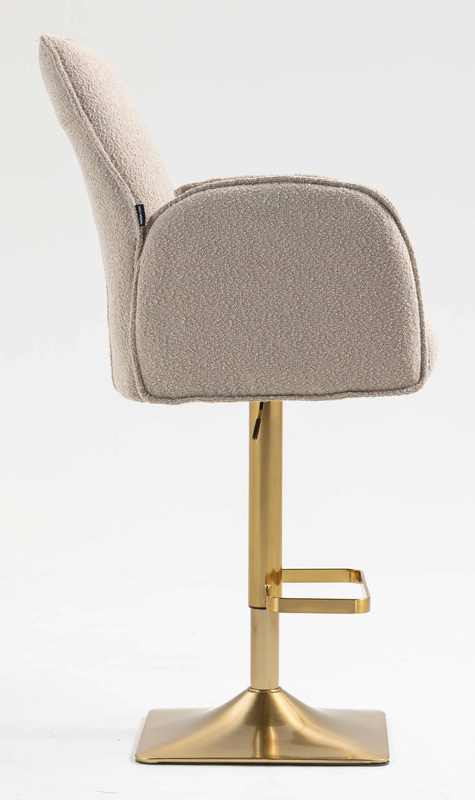 HR280KW Latte modern boucle szék arany lábbal