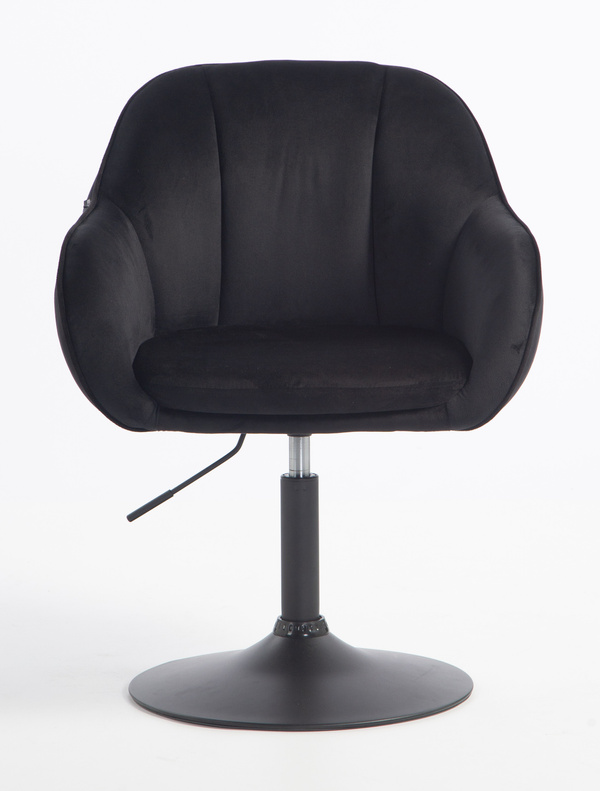 HR2055N Fekete Modern Velúr Szék Fekete lábbal
