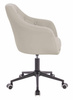 HR831K Ecru Műbőr Premium Soft szék fekete lábbal