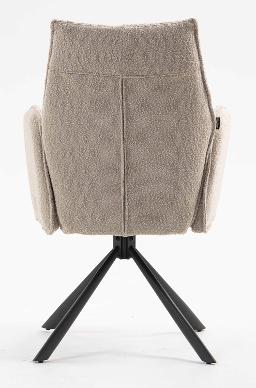 HR280 CSILLAGLÁB Latte modern boucle szék fekete lábbal