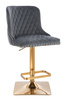 HR940KW Grafit Modern Velúr Szék Arany lábbal