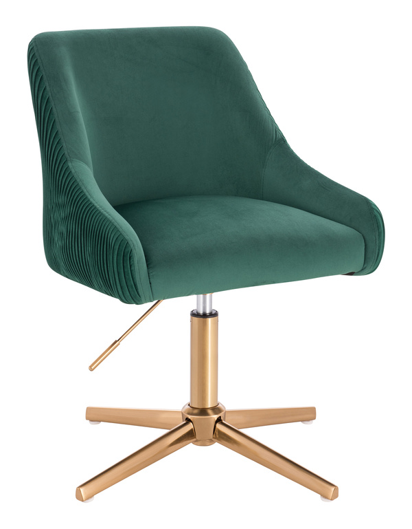 HR920CROSS Sötétzöld Modern Velúr Szék Arany lábbal