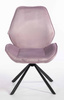 HR350 CSILLAGLÁB Halványlila modern velúr szék fekete lábbal