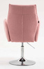 HR280N Púder Rózsaszín modern boucle szék krómozott lábbal