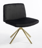 HR150 CSILLAGLÁB Fekete Modern Velúr Szék Arany lábbal