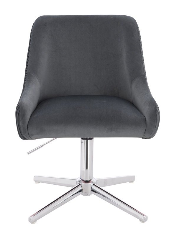 HR920CROSS Grafit Modern Velúr Szék Krómozott lábbal