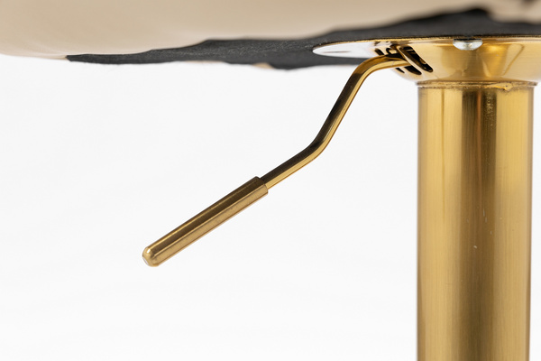 HR2055KW Krémszínű Modern Műbőr Szék Aany lábbal