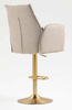 HR280W Latte modern boucle szék arany lábbal