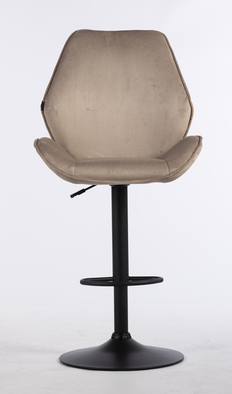 HR350W Latte modern velúr szék fekete lábbal