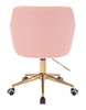 HC190K  Rózsaszín Modern Műbőr Szék Arany lábbal