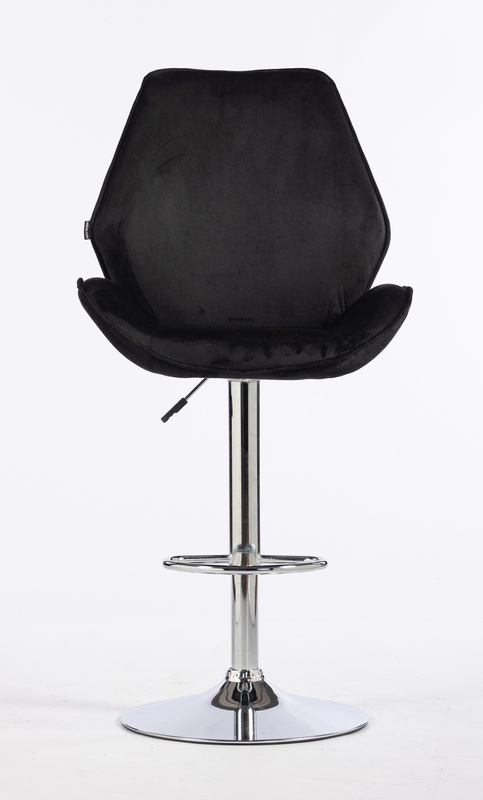 HR350W Fekete modern velúr szék krómozott lábbal