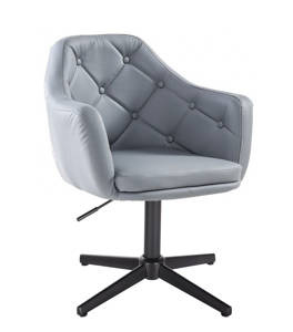 HR831CROSS Szürke Modern Műbőr Szék Fekete lábbal