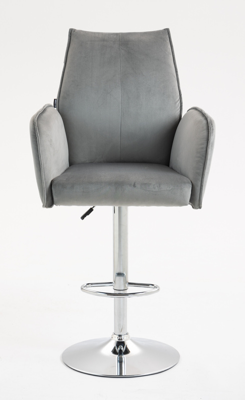 HR280W Acél Modern Velúr Szék Krómozott lábbal