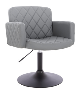 HR802N Szürke Modern Műbőr Szék Fekete lábbal