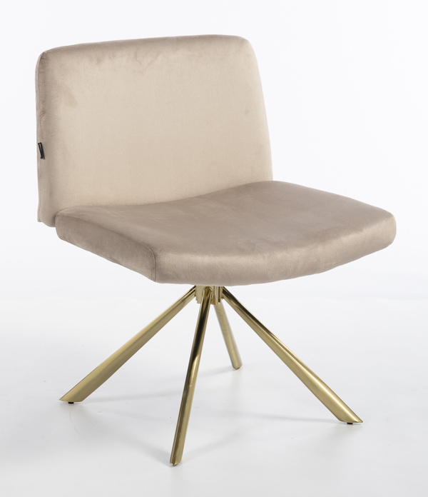 HR150 CSILLAGLÁB Latte Modern Velúr Szék Arany lábbal